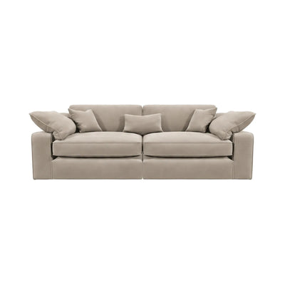 Victoria Mink Velvet 4 Seater Sofa Sofa Standard Back 