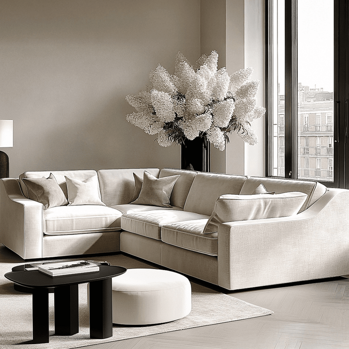 Victoria Oyster Chenille Sofa Range Sofa 