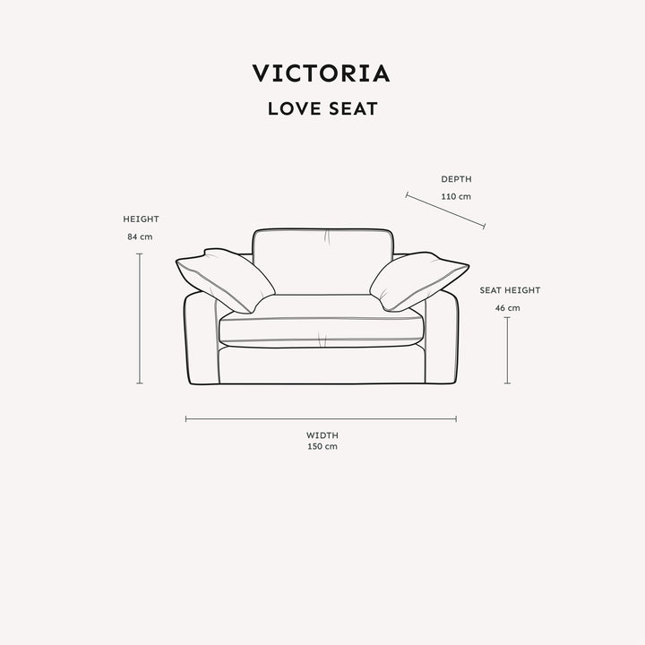 Victoria Oyster Chenille Sofa Range Sofa Love Seat 