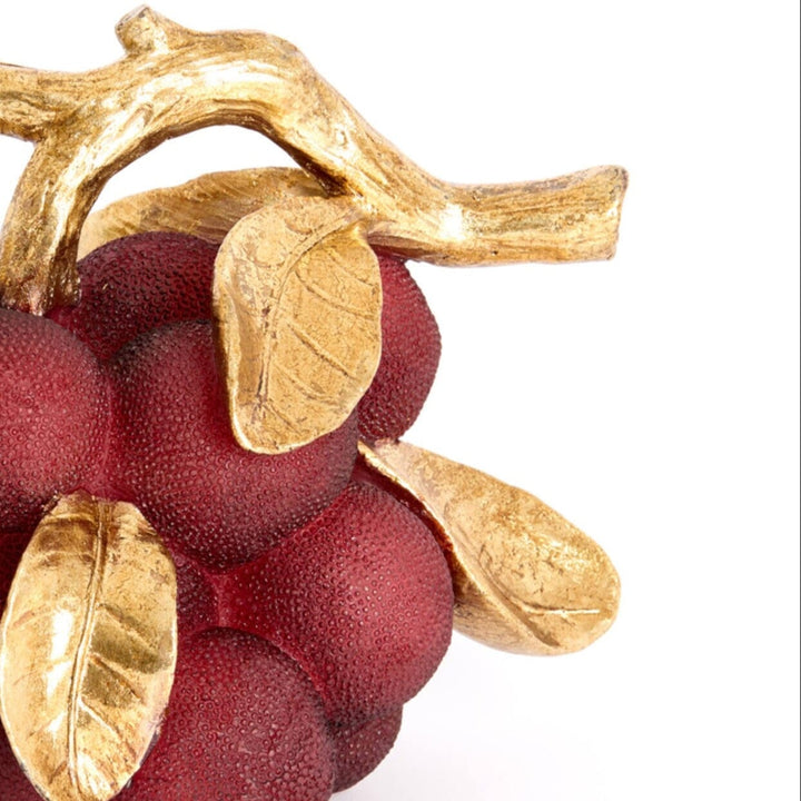 Vinora Burgundy Grape Ornament with Gold Detailing Accessories 