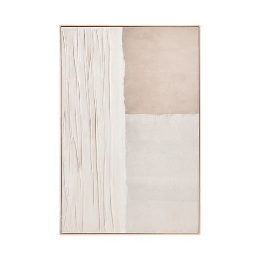 Wegner Neutral Abstract Framed Canvas Wall Art Accessories 