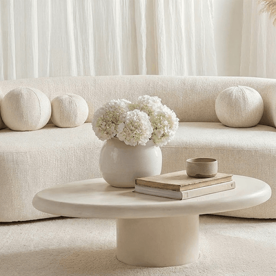 Wellington Beige Oval Coffee Table Furniture 