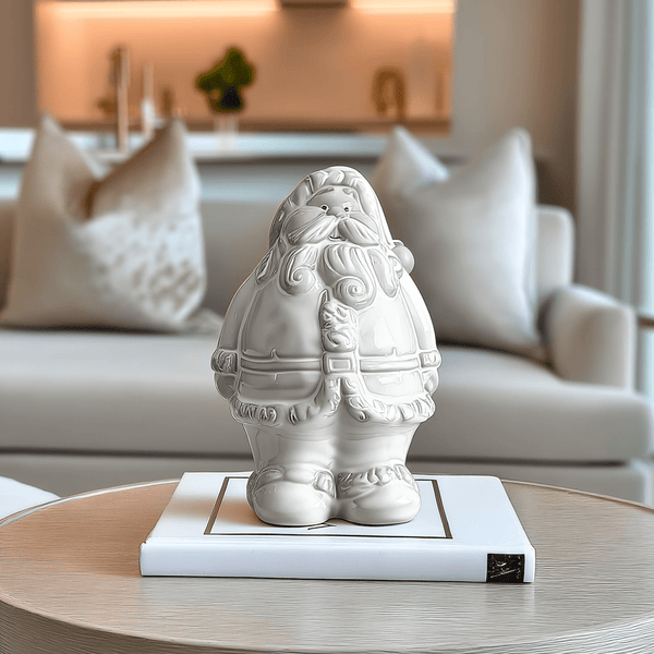 White Ceramic Decorative Santa Ornament Accessories 