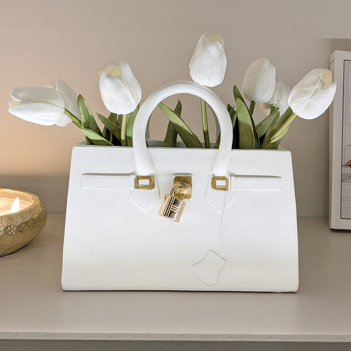 White Decorative Luxury Bag Vase Accessories 