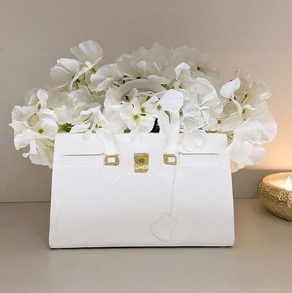 White Decorative Luxury Bag Vase Accessories 