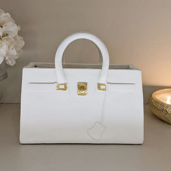 White Decorative Luxury Bag Vase Accessories 