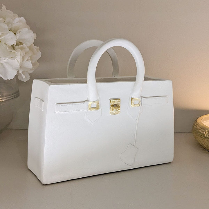 White Decorative Luxury Bag Vase Accessories 