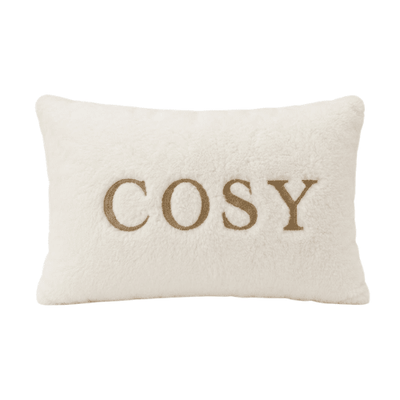 White Faux Fur Cosy Cushion- 30x50cm Textiles 
