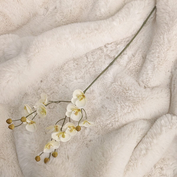 White Faux Orchid Single Stem Floral Accessories 