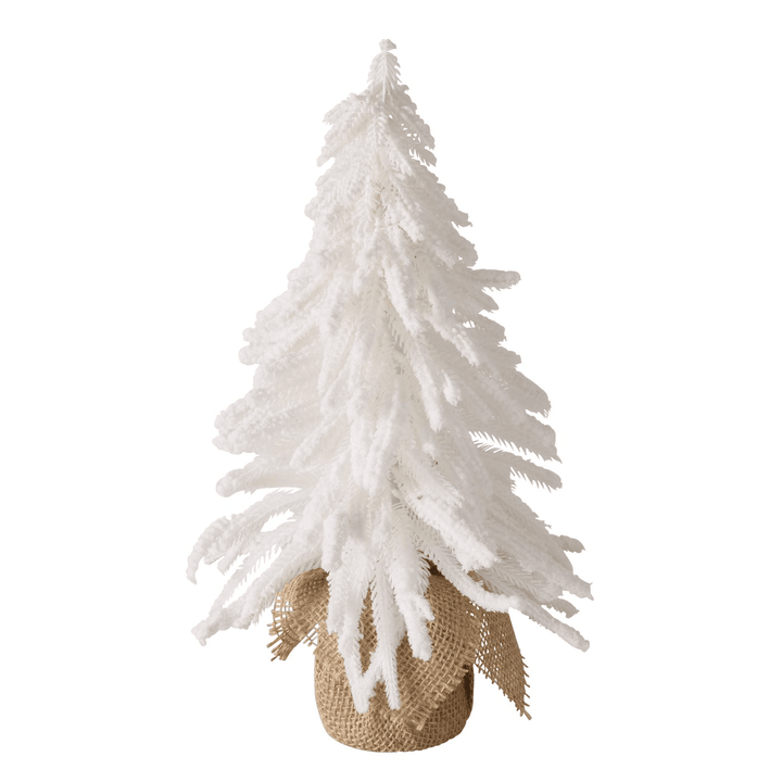 White Tabletop Faux Christmas Tree Accessories 