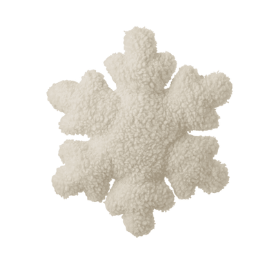 White Teddy Snowflake Cushion Textiles 