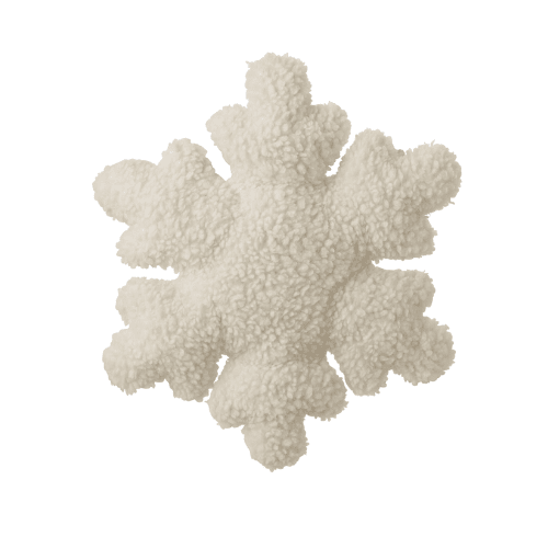 White Teddy Snowflake Cushion Textiles 