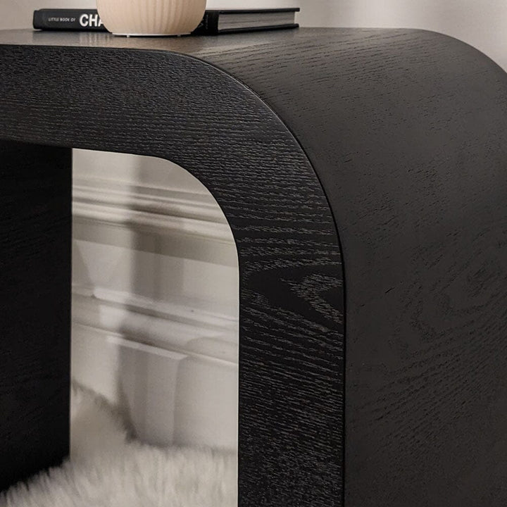 Whittaker Black Curved Side Table Furniture 