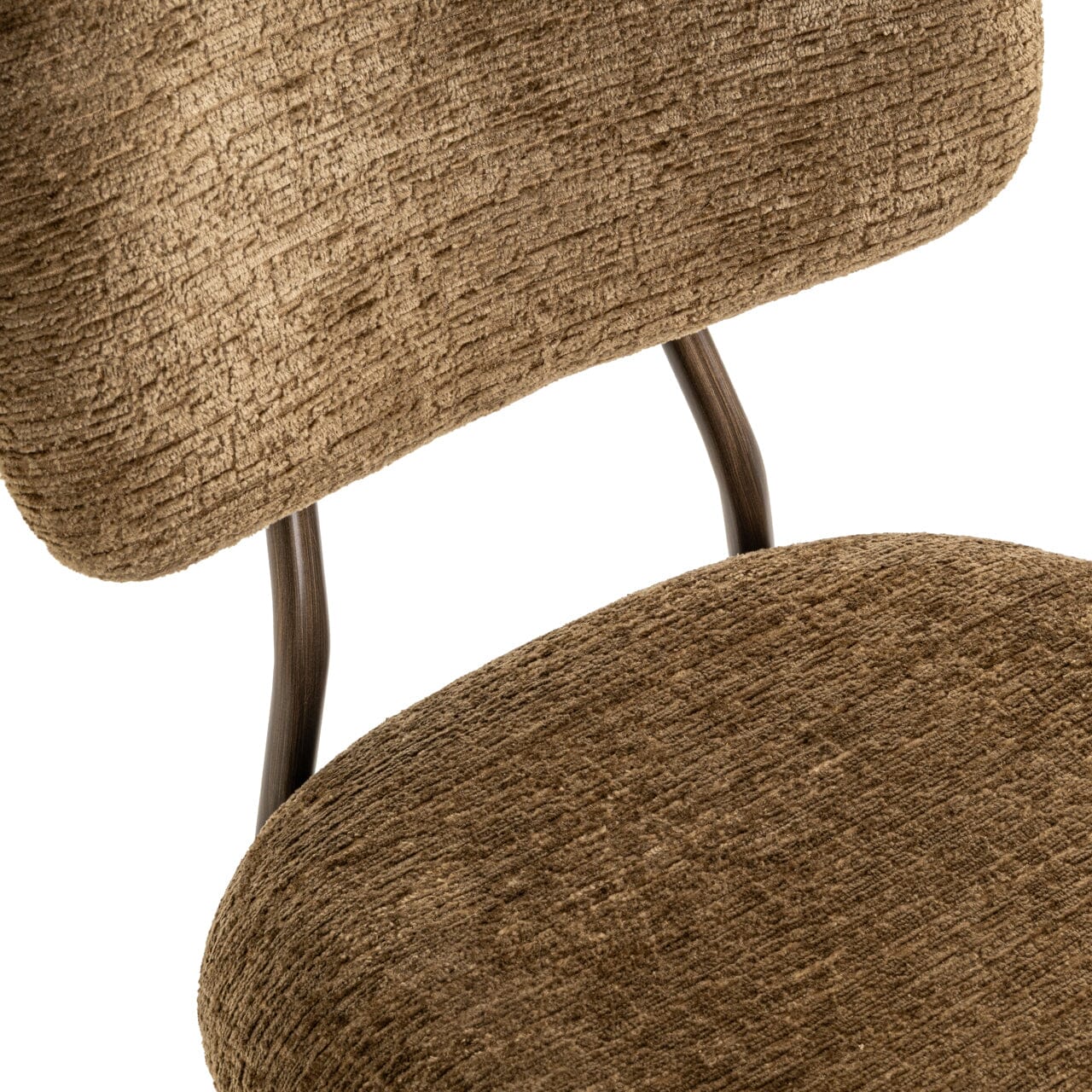 Wilder Warm Brown Chenille & Bronze Bar Stools- Set of 2 Furniture 