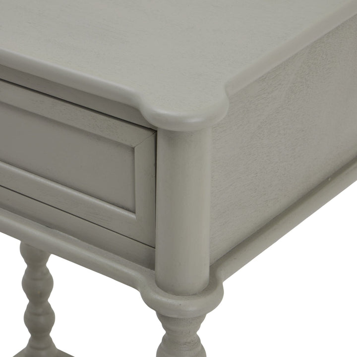 Wiley Grey Bedside Table with Leg Detailing Furniture 