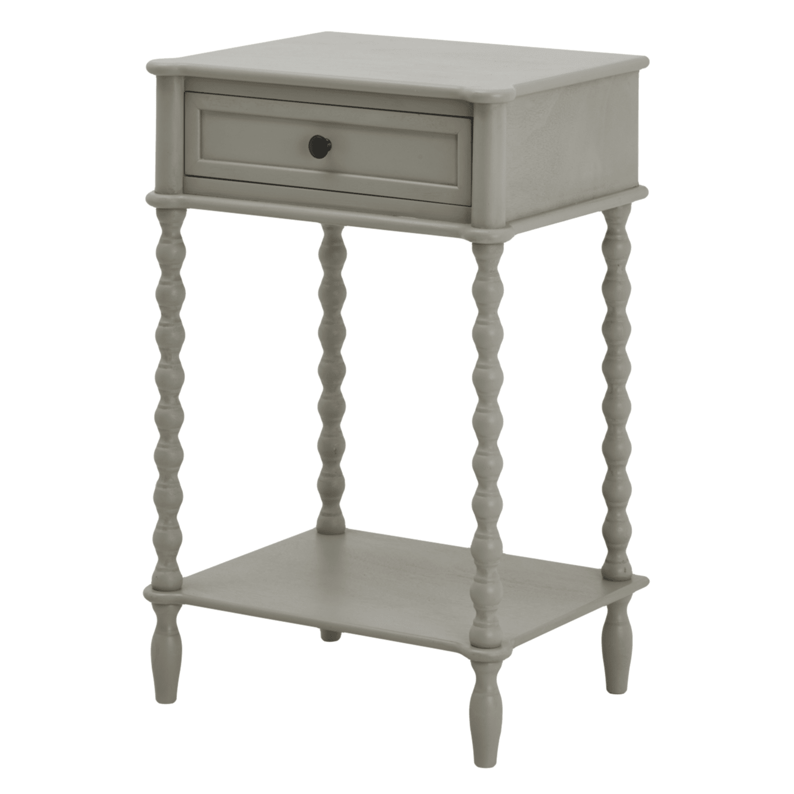 Wiley Grey Bedside Table with Leg Detailing Furniture 