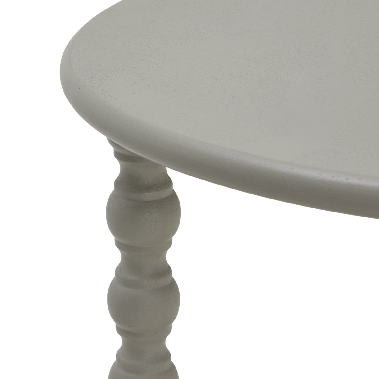 Wiley Grey Round Side Table with Leg Detailing Furniture 