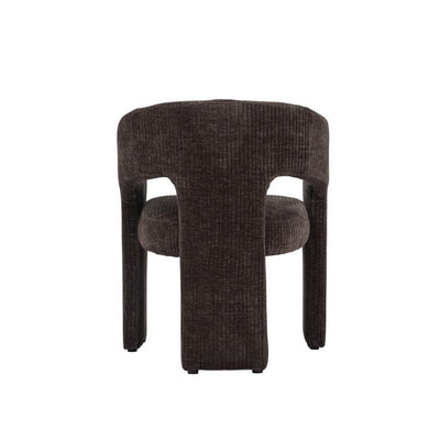 Winona Chocolate Brown Cord Rounded Back Dining Chair Furniture 