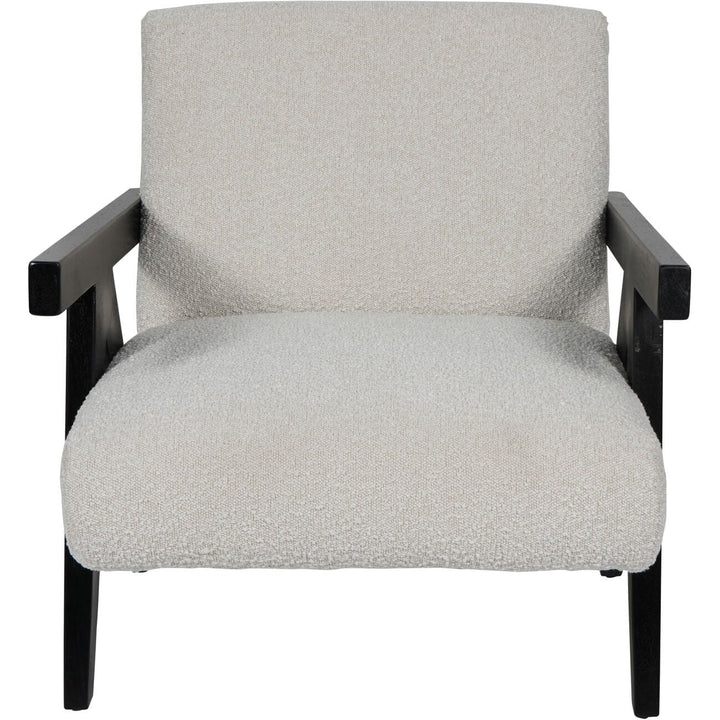 Wren Black Wood & Cream Boucle Accent Chair Furniture 