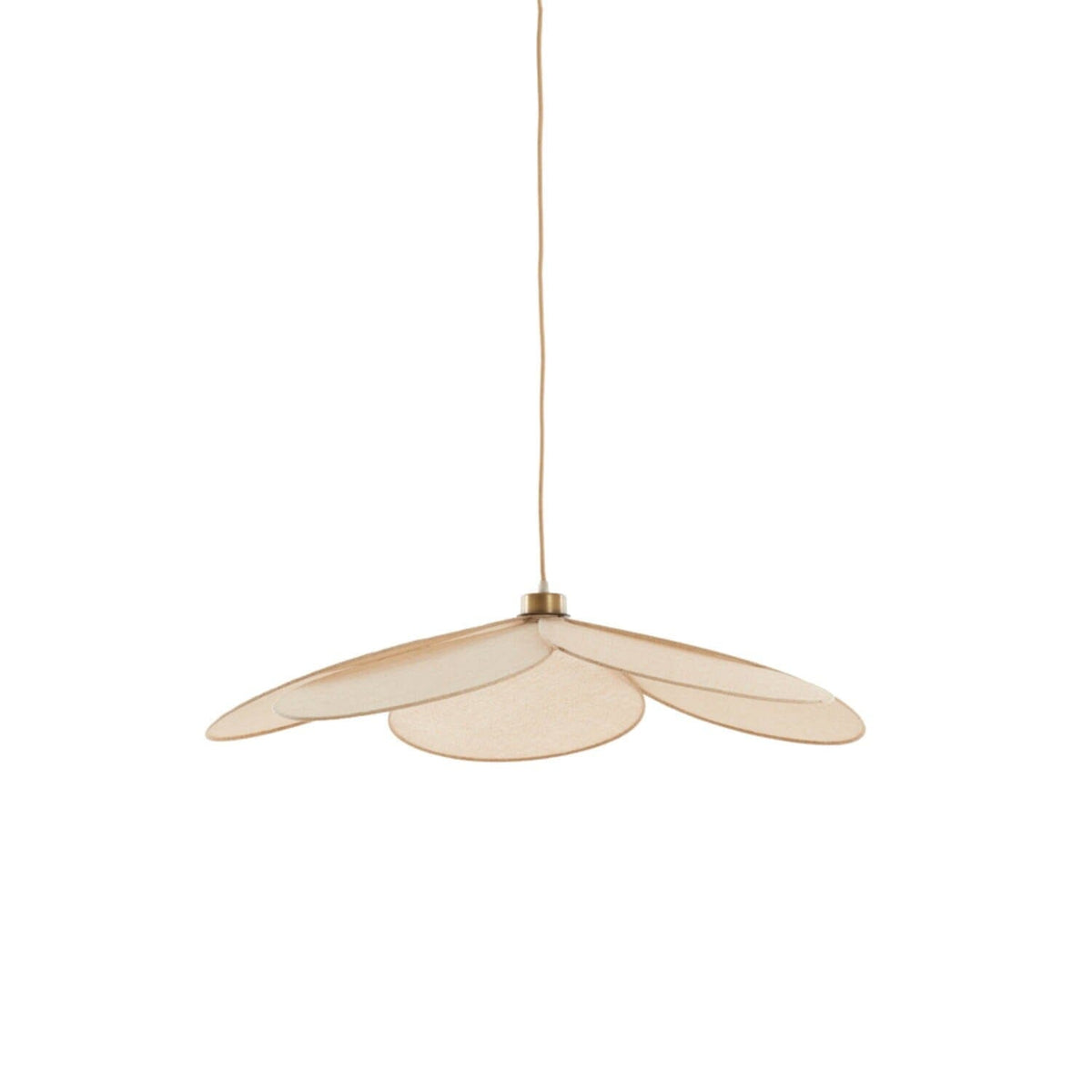 Wrenlee Beige Fabric Flower Shaped Ceiling Light Lighting 