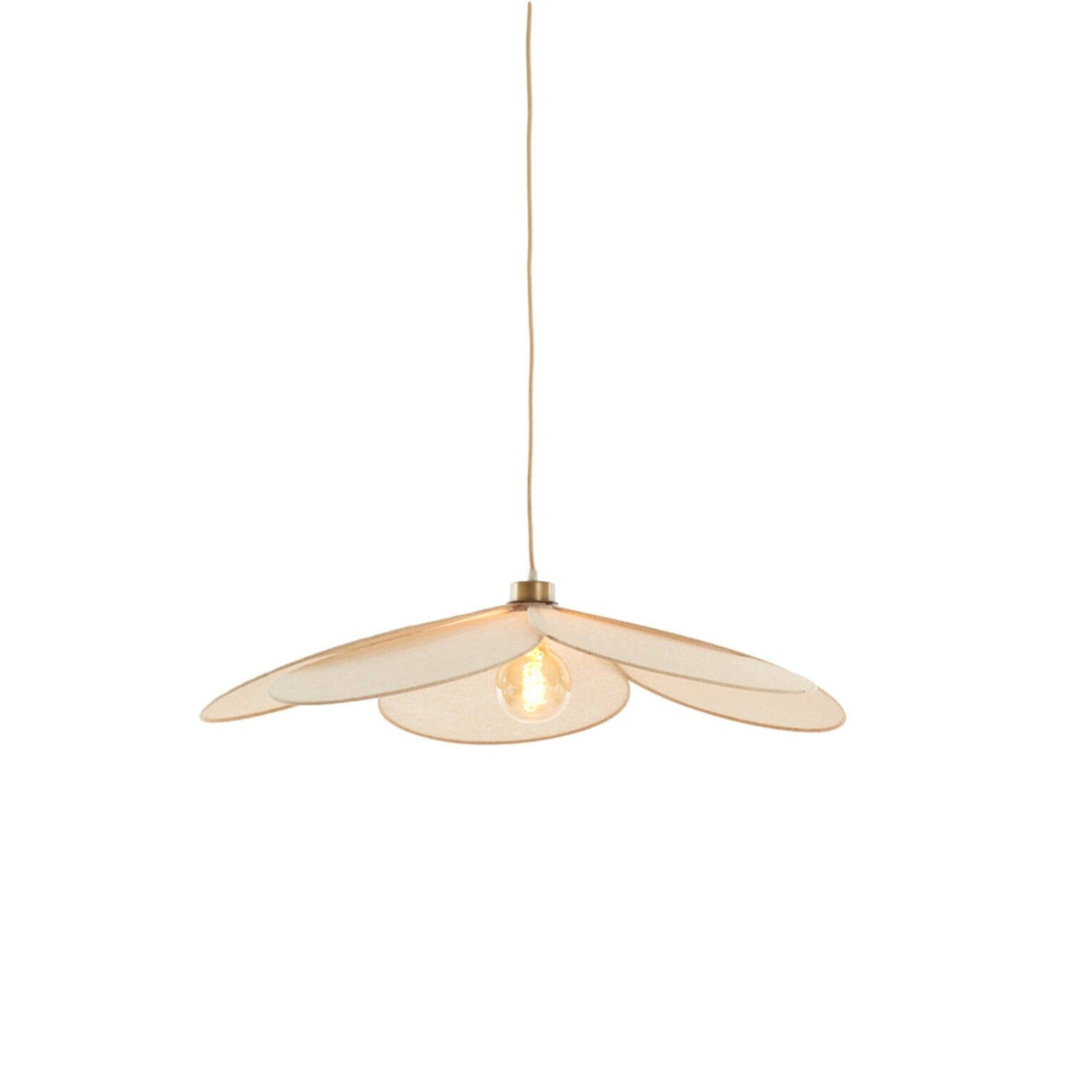 Wrenlee Beige Fabric Flower Shaped Ceiling Light Lighting 