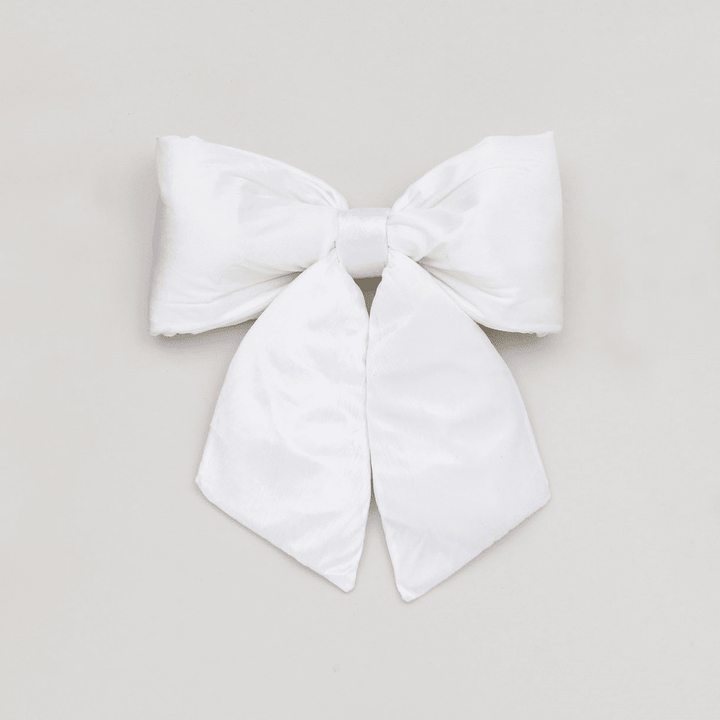 XL Cream Velvet Decorative Bow Accessories 