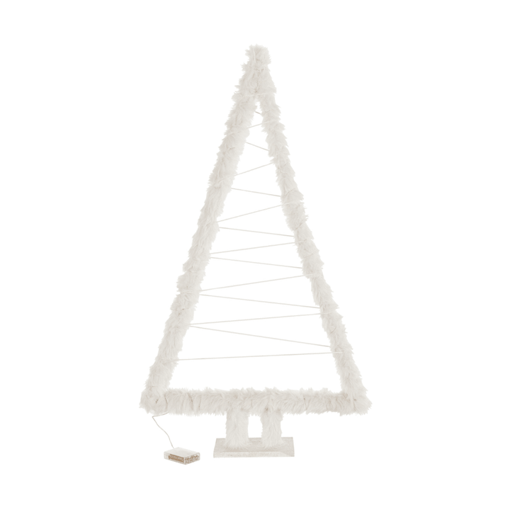 XL Faux Fur LED Christmas Tree Ornament Accessories 