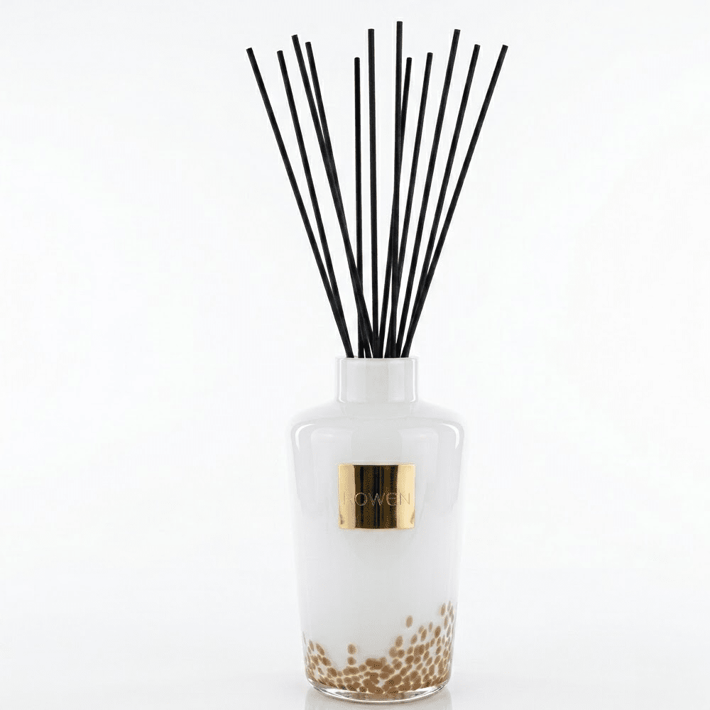 XXL Hazelnut Cappuccino Scented White & Gold Statement Reed Diffuser - 5000ml Fragrance 