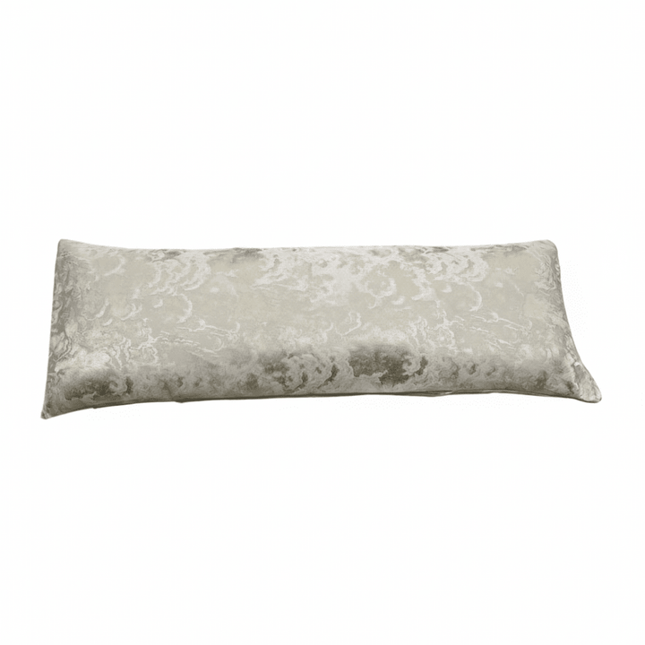Yasmin Gold & Cream Metallic Cloud Print Long Bolster Cushion - 90x35cm Accessories 
