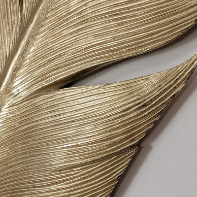 Yasmin Large Gold Feather Wall Decoration Accessories 