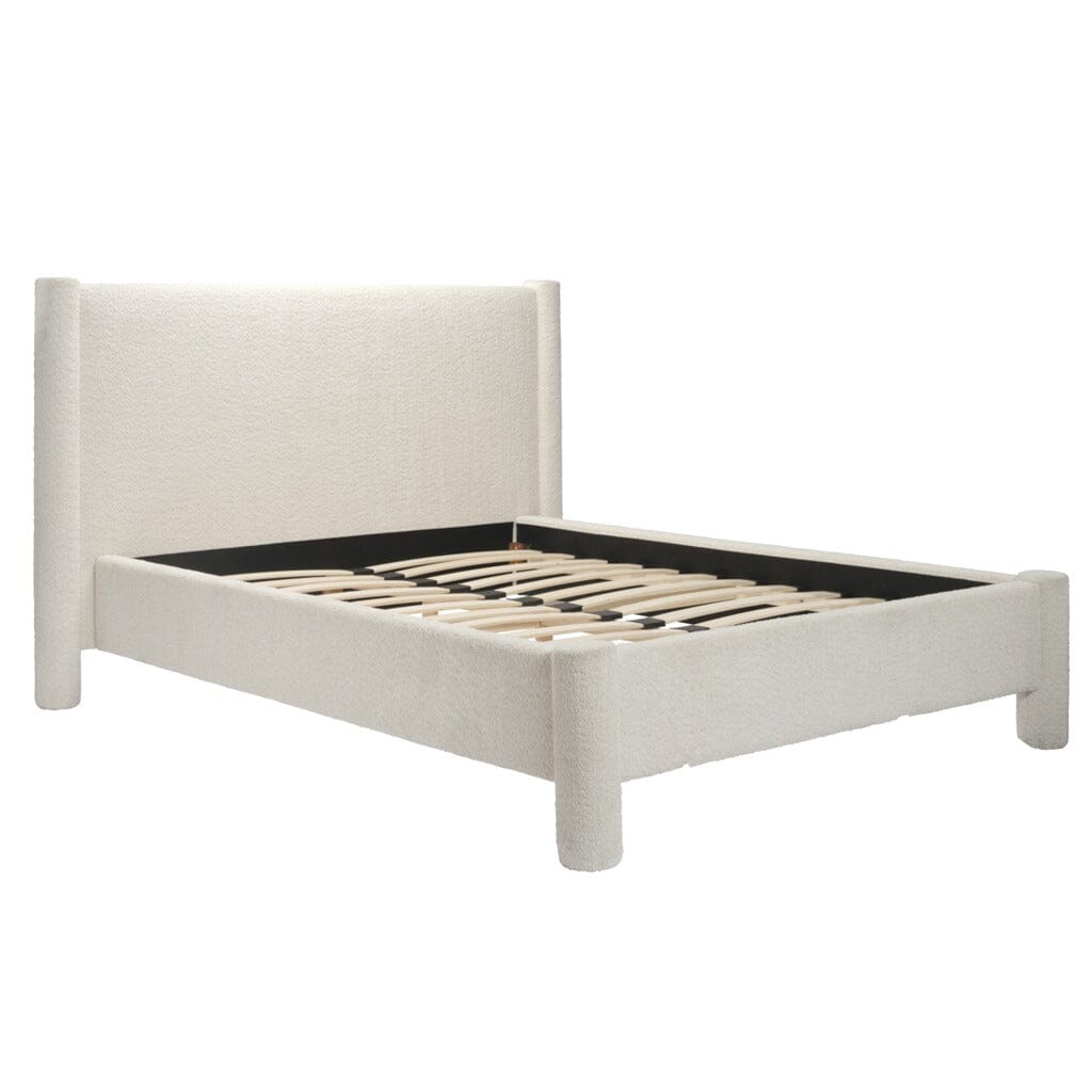 Yassine Snow Boucle Bed Beds and Headboards 