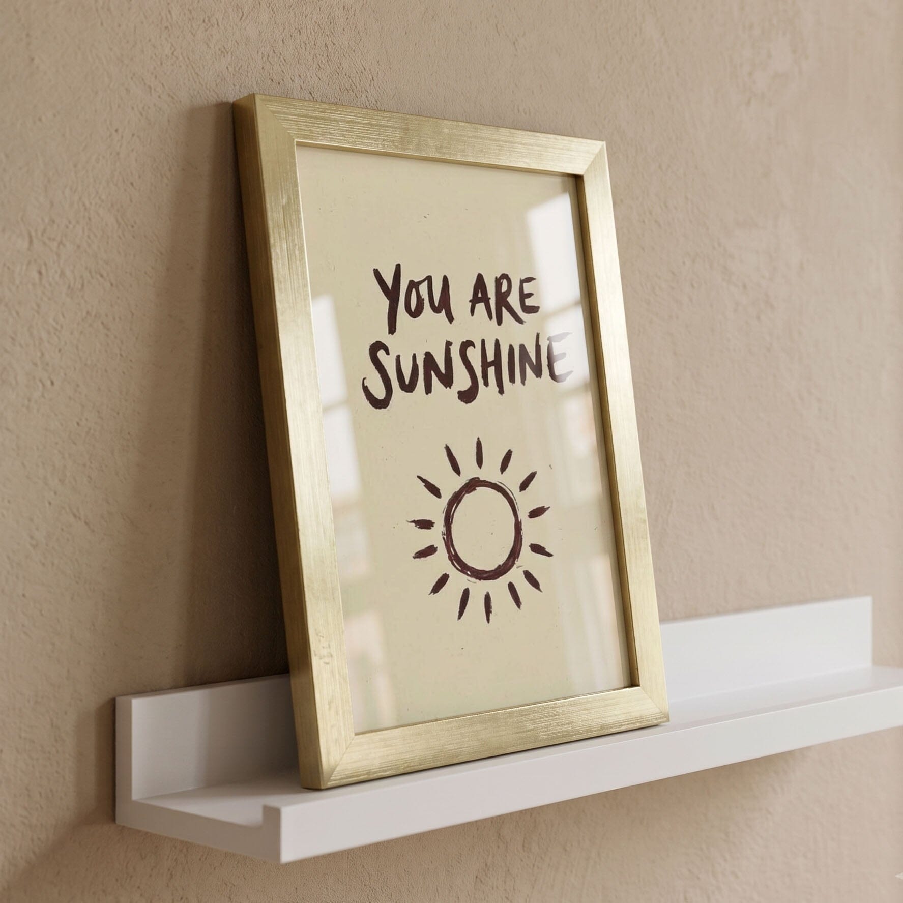 'You are Sunshine' Mini Gold Framed Art Accessories 