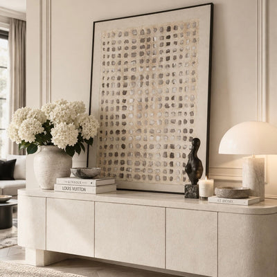 Zakynthos Neutral Textured Abstract Wall Art Accessories 