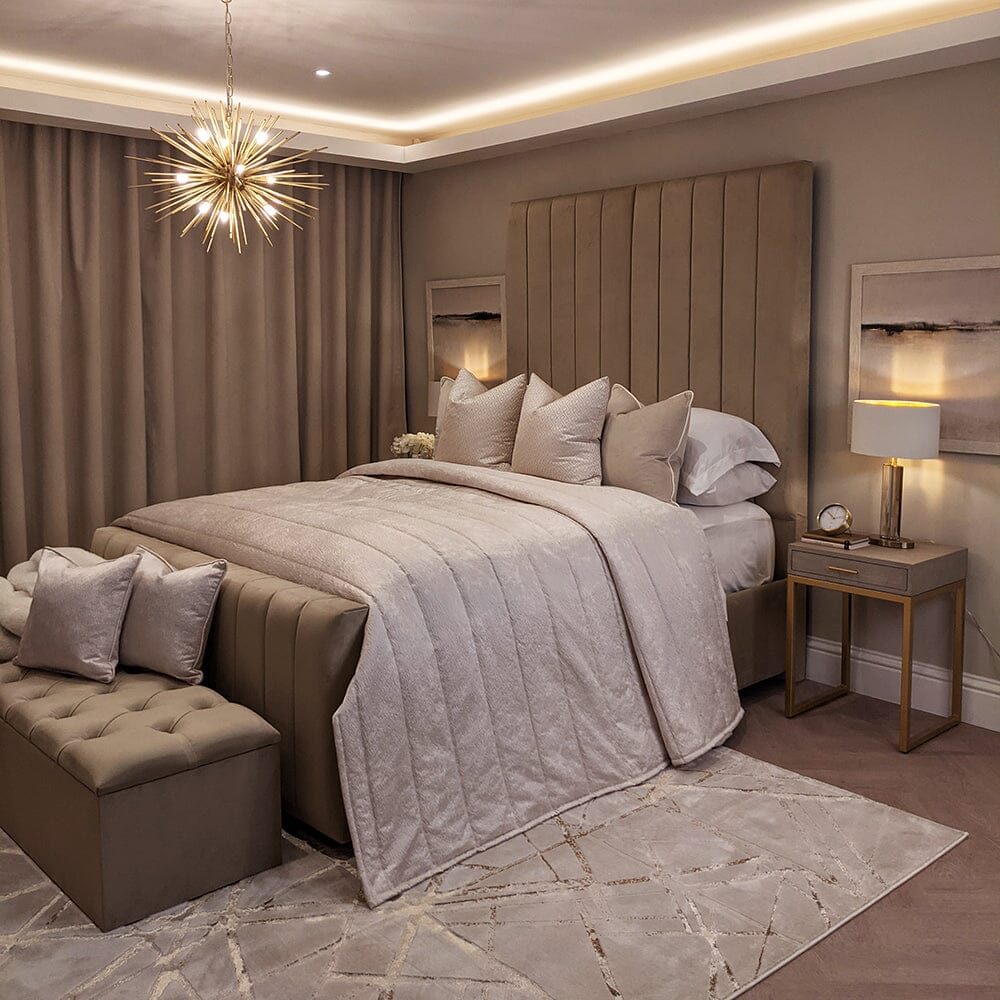 Zana Coffee Luxury Panelled Bed