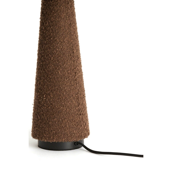Zaylee Luxury Brown Boucle Table Lamp Lighting 