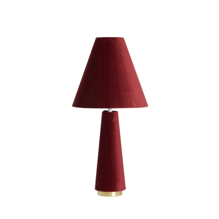 Zaylee Luxury Burgundy Velvet Table Lamp Lighting 