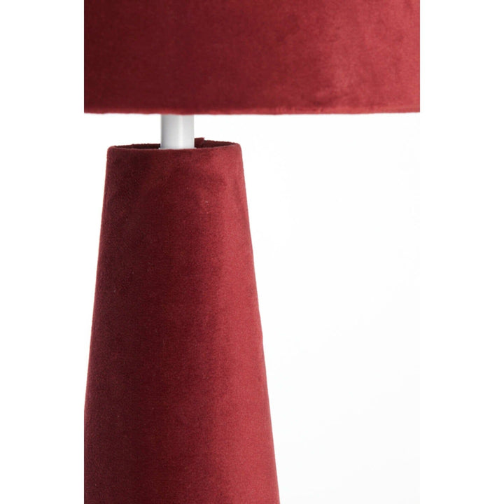 Zaylee Luxury Burgundy Velvet Table Lamp Lighting 