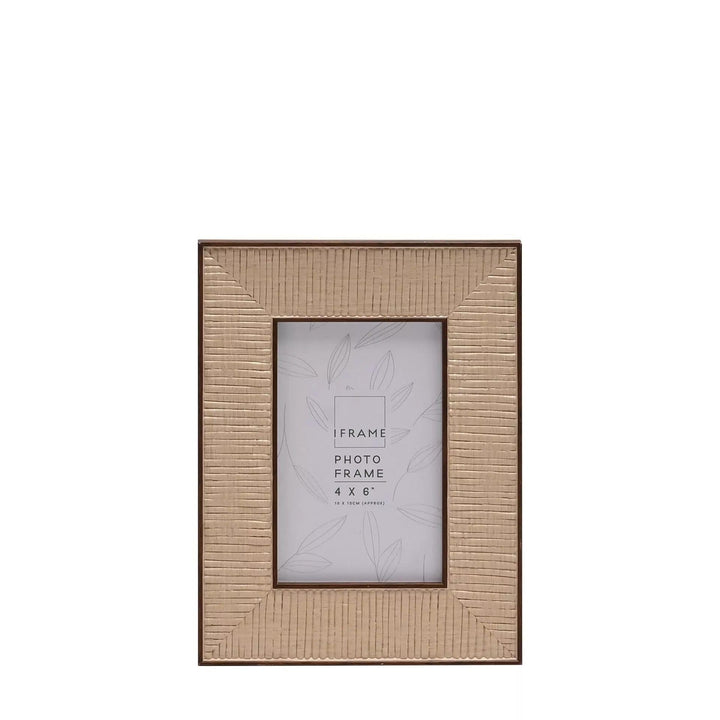 Zelda Rattan Effect Natural Photo Frame - 4x6" Accessories 