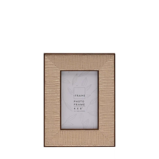 Zelda Rattan Effect Natural Photo Frame - 4x6" Accessories 