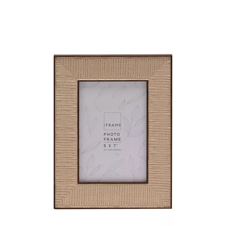Zelda Rattan Effect Natural Photo Frame - 5x7" Accessories 