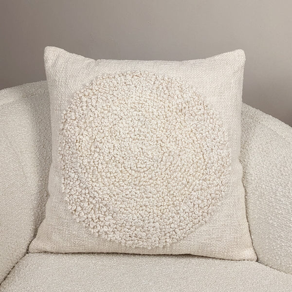 Zen Natural Woven Tufted Cushion - 50x50cm Textiles 