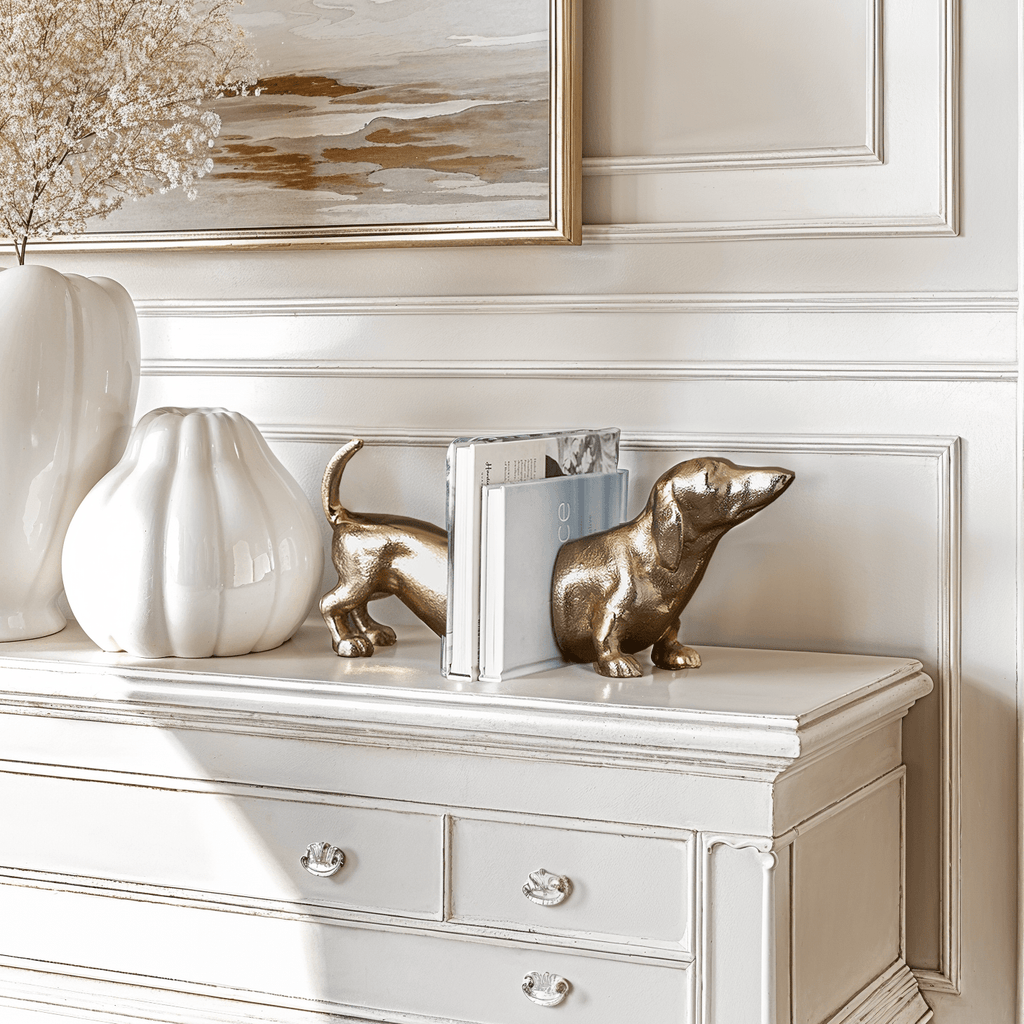 Zenaida Metal Sausage Dog Decorative Bookends