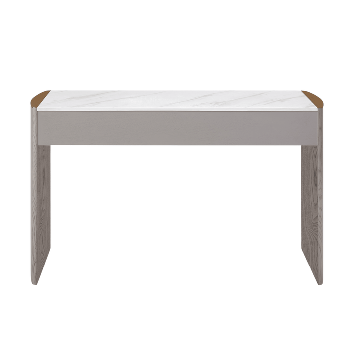 Zendaya 2 Drawer Washed Oak Dressing Table with Stone Top Furniture 