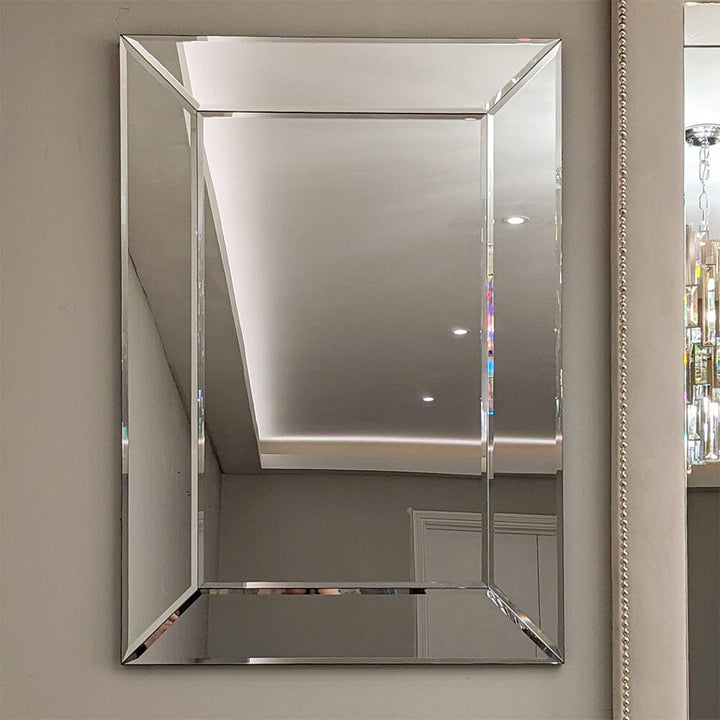 Zendaya Mirrored Glass Rectangular Wall Mirror Accessories 