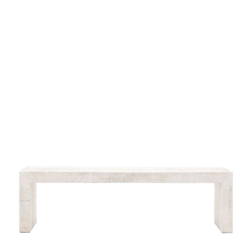 Zenica Luxury Whitewash Large Dining Bench Furniture 