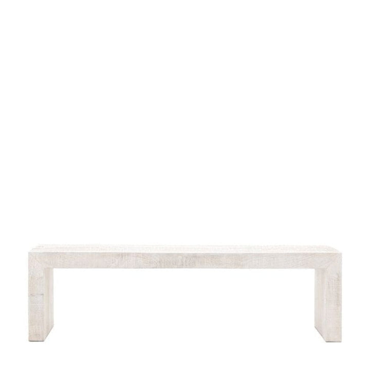 Zenica Luxury Whitewash Large Dining Bench Furniture 
