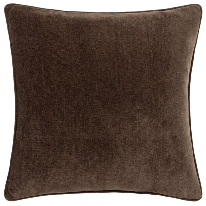 Zephyr Chocolate Brown Heavy Chenille Velvet Cushion- 50x50cm 