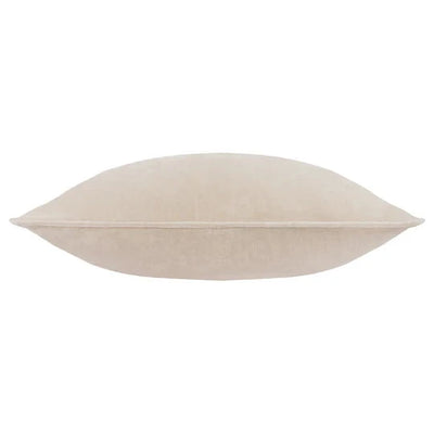 Zephyr Cream Heavy Chenille Velvet Feather Filled Cushion - 50x50cm