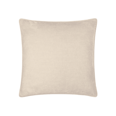 Zephyr Cream Heavy Chenille Velvet Feather Filled Cushion - 50x50cm Textiles 