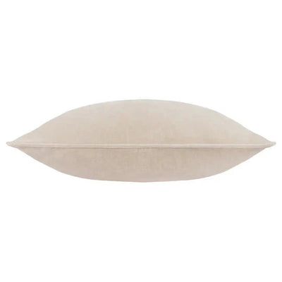Zephyr Cream Heavy Chenille Velvet Feather Filled Cushion - 50x50cm Textiles 